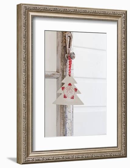 Christmas Decoration on Old Window Clutch-Andrea Haase-Framed Photographic Print