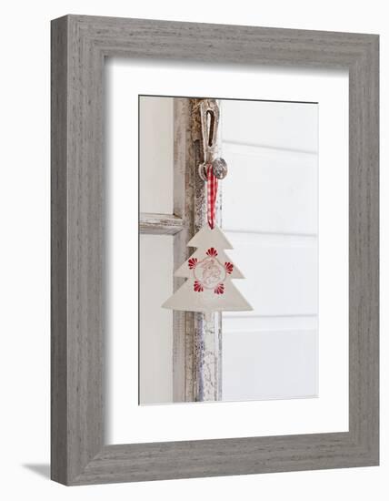 Christmas Decoration on Old Window Clutch-Andrea Haase-Framed Photographic Print