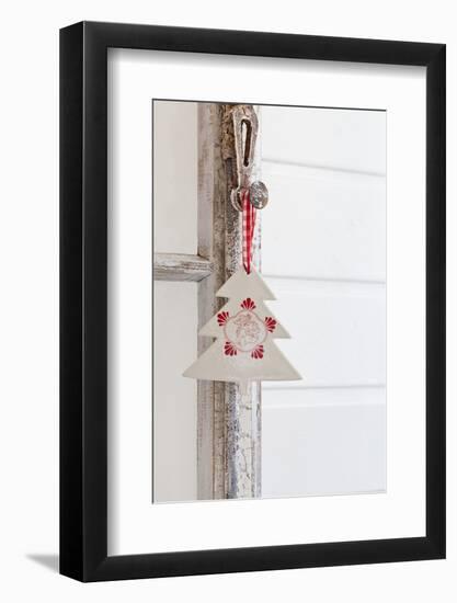 Christmas Decoration on Old Window Clutch-Andrea Haase-Framed Photographic Print