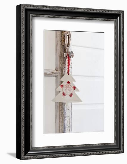 Christmas Decoration on Old Window Clutch-Andrea Haase-Framed Photographic Print