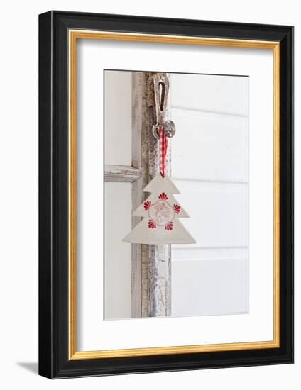 Christmas Decoration on Old Window Clutch-Andrea Haase-Framed Photographic Print