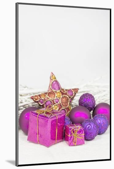 Christmas Decoration Purple Pink Ones-Andrea Haase-Mounted Photographic Print
