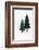 Christmas Decoration, Still Life Made of Wood, Fir Trees in Winter-Petra Daisenberger-Framed Photographic Print