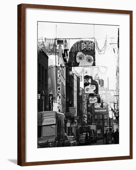 Christmas Decorations Along Carnaby Street in Soho-null-Framed Photographic Print