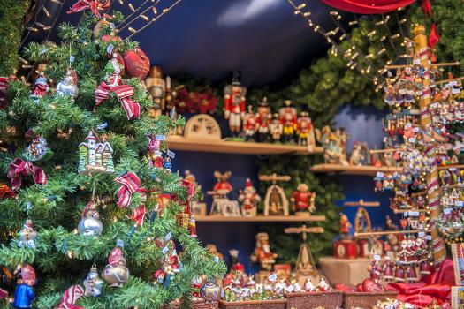 Christmas decorations and ornaments for sale, Rothenburg, Germany'  Photographic Print - Lisa Engelbrecht | Art.com