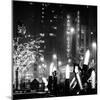 Christmas Decorations in front of the Radio City Music Hall in the Snow on a Winter Night-Philippe Hugonnard-Mounted Photographic Print