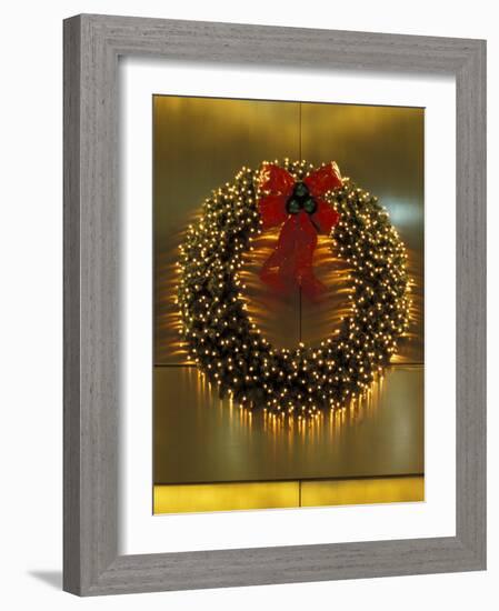 Christmas Decorations in Midtown Manhattan, New York, USA-Stuart Westmoreland-Framed Photographic Print