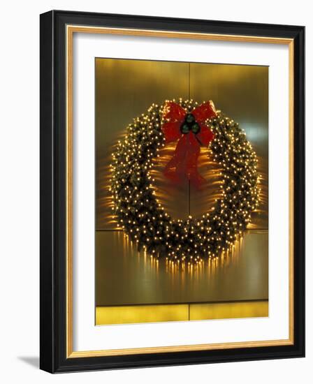 Christmas Decorations in Midtown Manhattan, New York, USA-Stuart Westmoreland-Framed Photographic Print