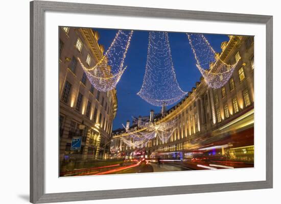 Christmas decorations on Regents Street, London, England-Jon Arnold-Framed Photographic Print