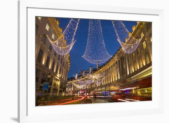 Christmas decorations on Regents Street, London, England-Jon Arnold-Framed Photographic Print