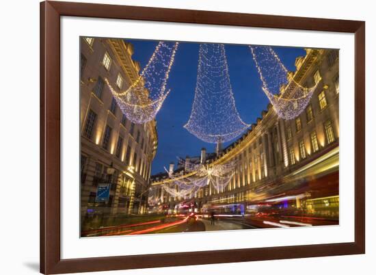 Christmas decorations on Regents Street, London, England-Jon Arnold-Framed Photographic Print