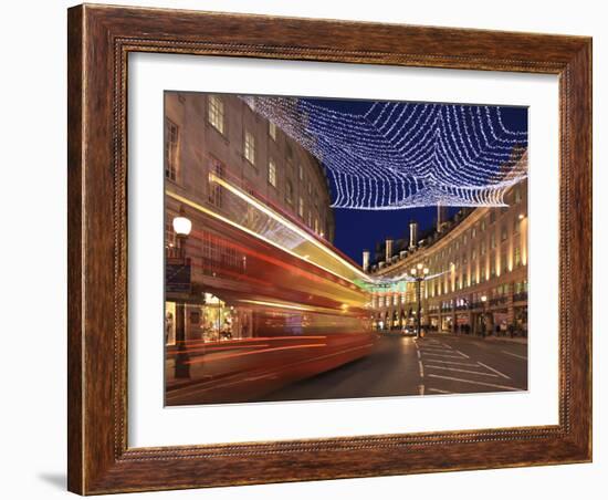 Christmas Decorations, Regent Street, London, England, UK-Jon Arnold-Framed Photographic Print