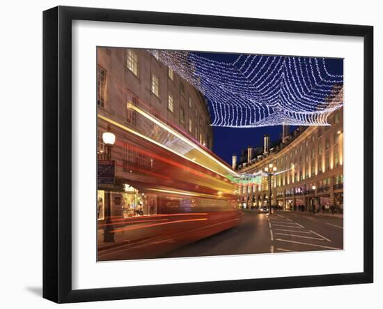 Christmas Decorations, Regent Street, London, England, UK-Jon Arnold-Framed Photographic Print