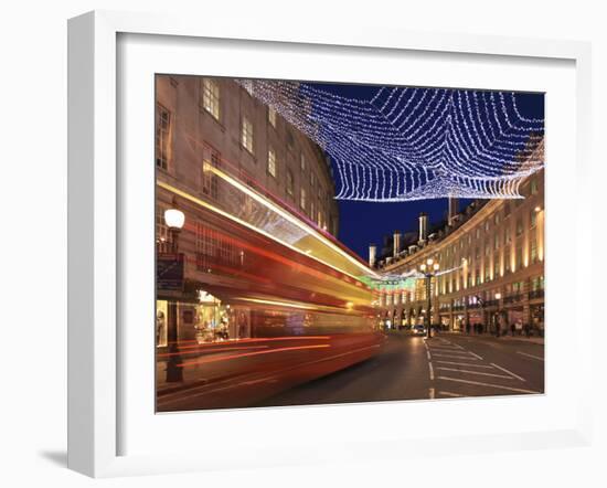 Christmas Decorations, Regent Street, London, England, UK-Jon Arnold-Framed Photographic Print