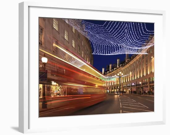 Christmas Decorations, Regent Street, London, England, UK-Jon Arnold-Framed Photographic Print