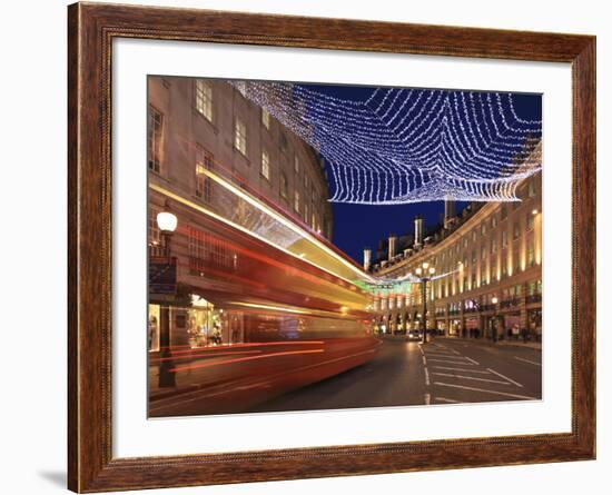 Christmas Decorations, Regent Street, London, England, UK-Jon Arnold-Framed Photographic Print