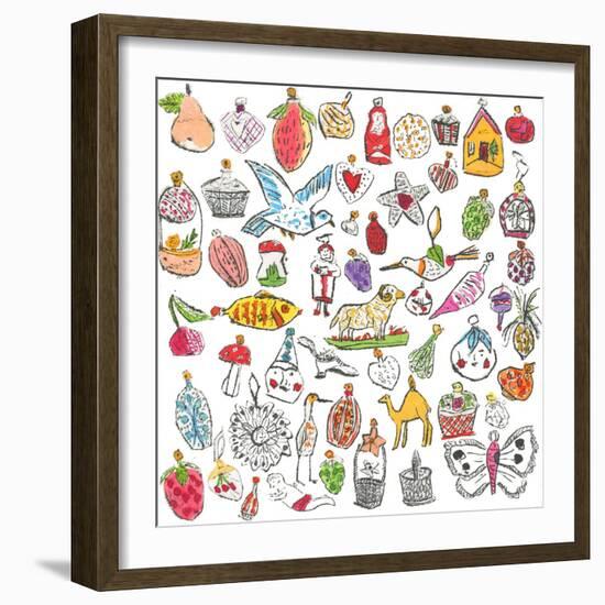 Christmas Decorations-Sarah Battle-Framed Giclee Print