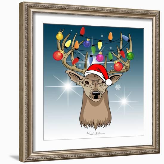 Christmas Deer 2-Mark Ashkenazi-Framed Giclee Print