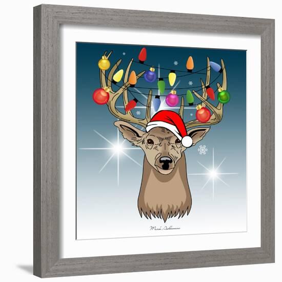 Christmas Deer 2-Mark Ashkenazi-Framed Giclee Print