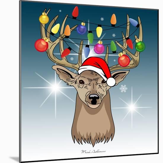 Christmas Deer 2-Mark Ashkenazi-Mounted Giclee Print