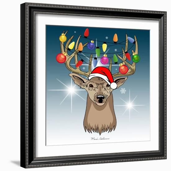 Christmas Deer 2-Mark Ashkenazi-Framed Giclee Print