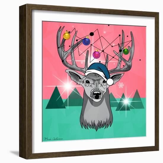 Christmas Deer 3-Mark Ashkenazi-Framed Giclee Print