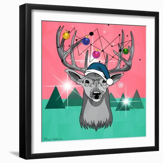 Christmas Deer 3-Mark Ashkenazi-Framed Giclee Print