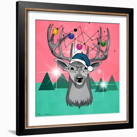 Christmas Deer 3-Mark Ashkenazi-Framed Giclee Print