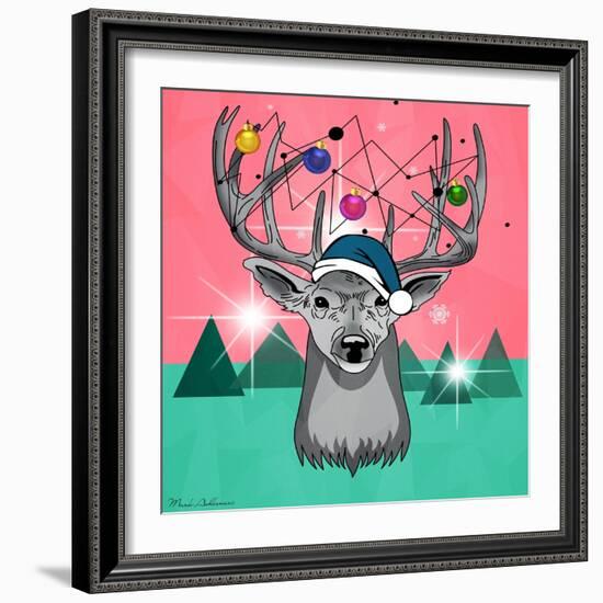 Christmas Deer 3-Mark Ashkenazi-Framed Giclee Print