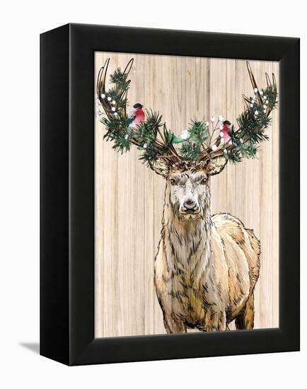 Christmas Deer-Kim Allen-Framed Stretched Canvas