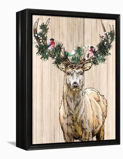 Christmas Deer-Kim Allen-Framed Stretched Canvas