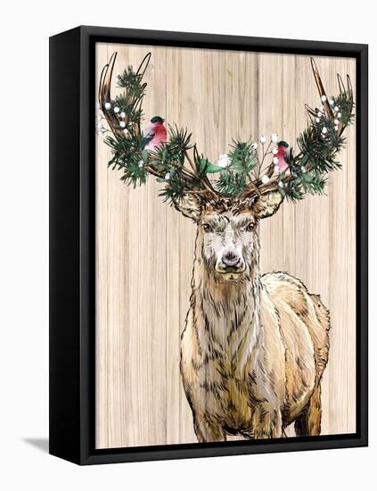 Christmas Deer-Kim Allen-Framed Stretched Canvas