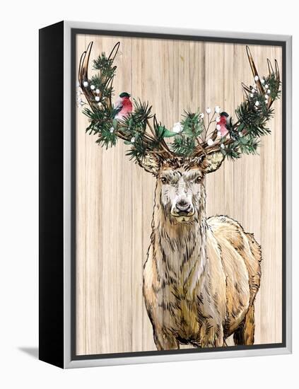 Christmas Deer-Kim Allen-Framed Stretched Canvas