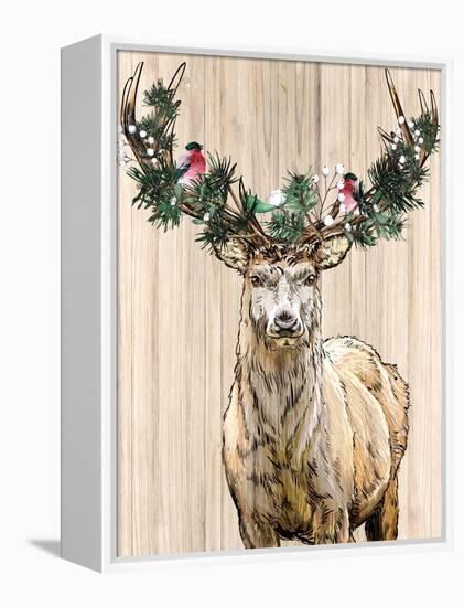 Christmas Deer-Kim Allen-Framed Stretched Canvas