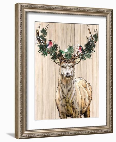 Christmas Deer-Kim Allen-Framed Art Print