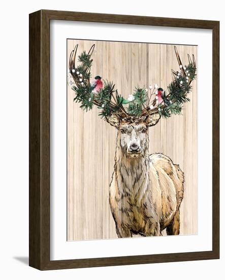 Christmas Deer-Kim Allen-Framed Art Print