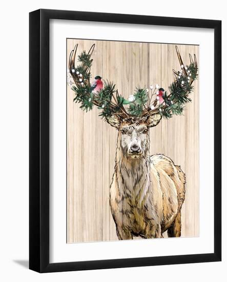 Christmas Deer-Kim Allen-Framed Art Print