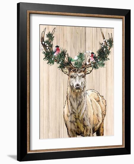 Christmas Deer-Kim Allen-Framed Art Print