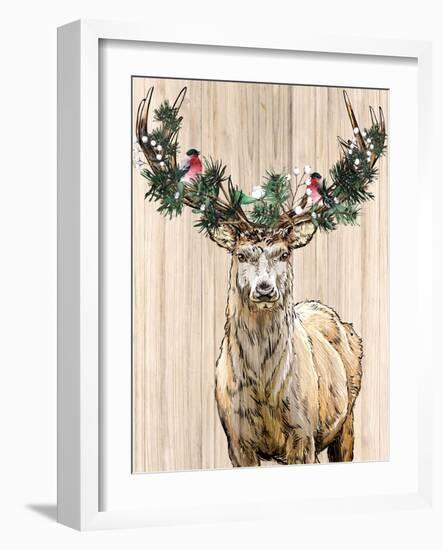 Christmas Deer-Kim Allen-Framed Art Print