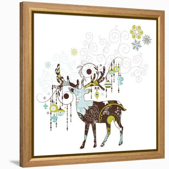 Christmas Deer-Alisa Foytik-Framed Stretched Canvas