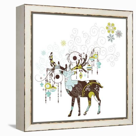 Christmas Deer-Alisa Foytik-Framed Stretched Canvas