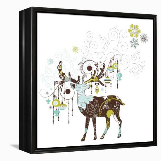 Christmas Deer-Alisa Foytik-Framed Stretched Canvas