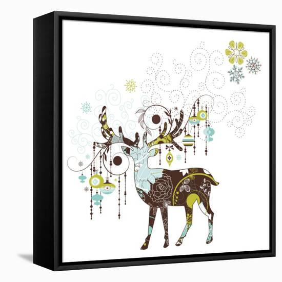 Christmas Deer-Alisa Foytik-Framed Stretched Canvas