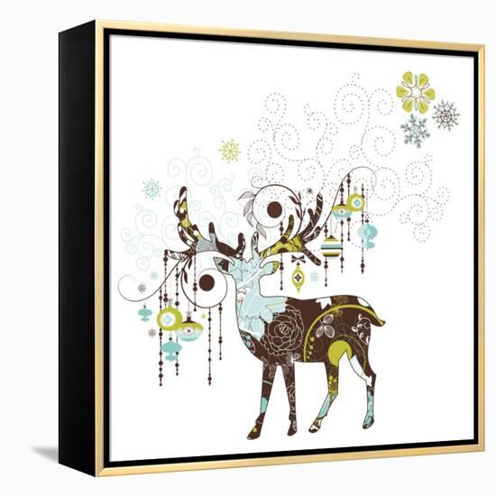 Christmas Deer-Alisa Foytik-Framed Stretched Canvas