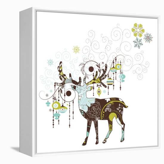 Christmas Deer-Alisa Foytik-Framed Stretched Canvas