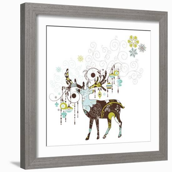 Christmas Deer-Alisa Foytik-Framed Art Print