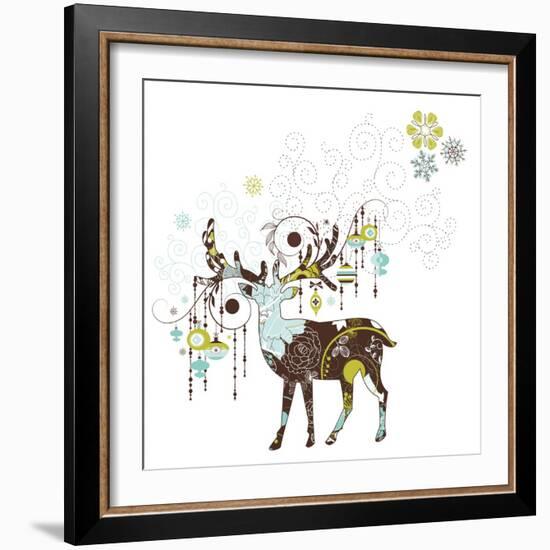 Christmas Deer-Alisa Foytik-Framed Art Print