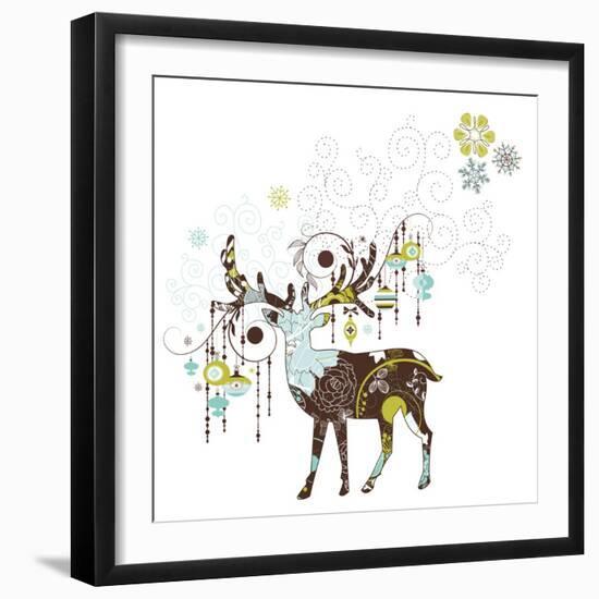 Christmas Deer-Alisa Foytik-Framed Art Print