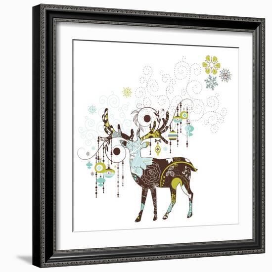 Christmas Deer-Alisa Foytik-Framed Art Print