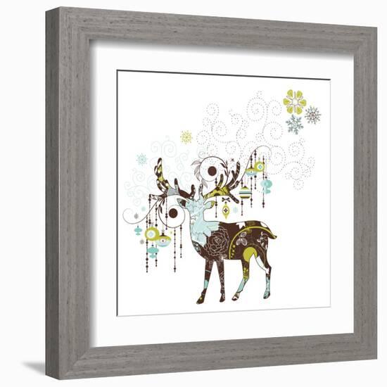 Christmas Deer-Alisa Foytik-Framed Art Print